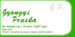 gyongyi pruska business card